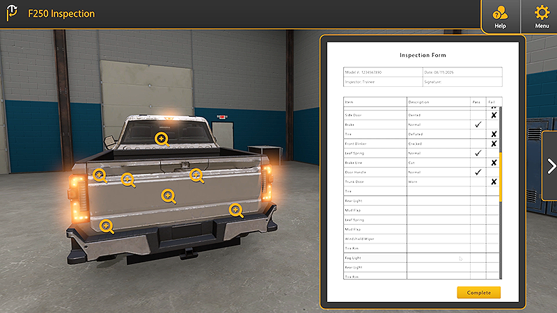 Work Vehicle Inspection